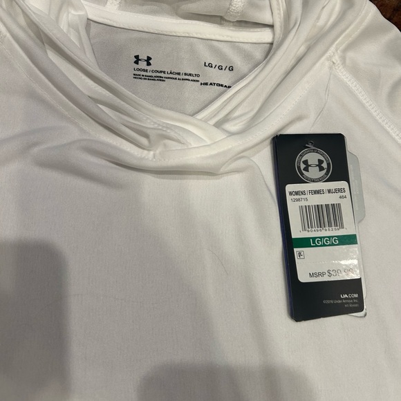 Woman's Under Armour White Hoodie NWT size LG - Picture 2 of 3